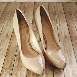 Jessica Simpson Chic Beige Platform Heels